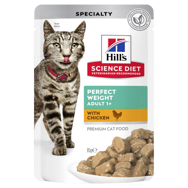 Hills Science Diet Adult Perfect Weight Chicken Cat Food Pouches