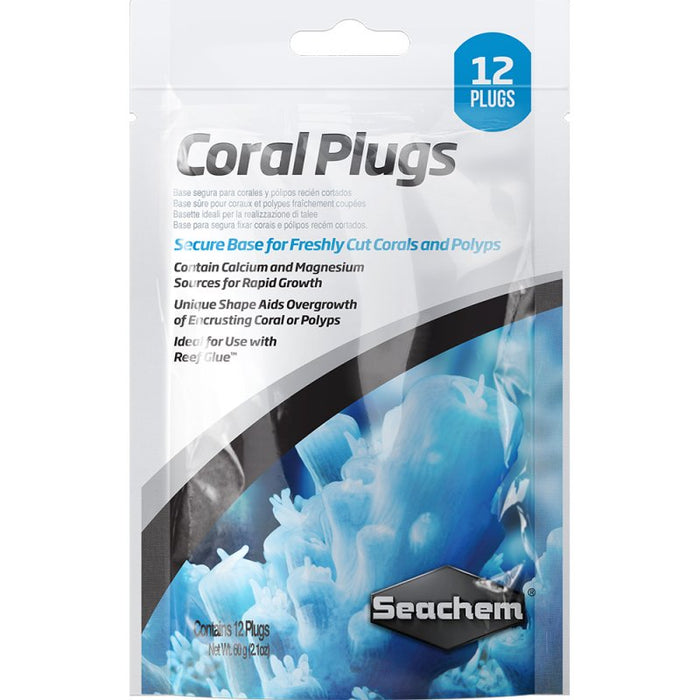 Seachem Coral Plugs [Sz:12 pack]