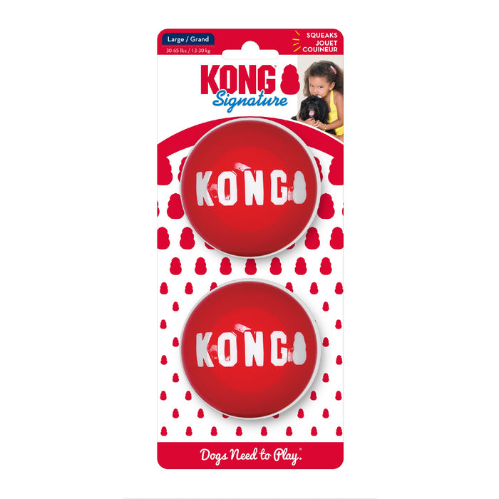 KONG Signature Balls [Sz:Medium Cl:2 Pack]