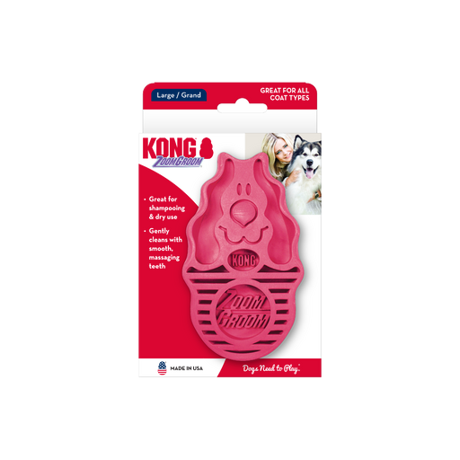 KONG Dog ZoomGroom Raspberry [Sz:Large]