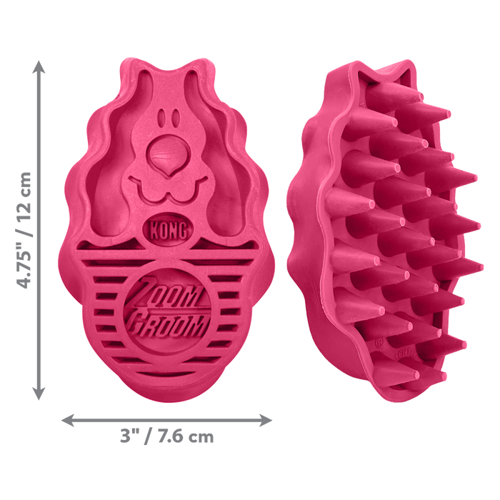 KONG Dog ZoomGroom Raspberry [Sz:Large]