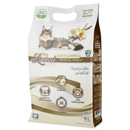 To Be Loved Quick Clumping Kitty Litter [Sz:10L Cl:Tropical Vanilla]