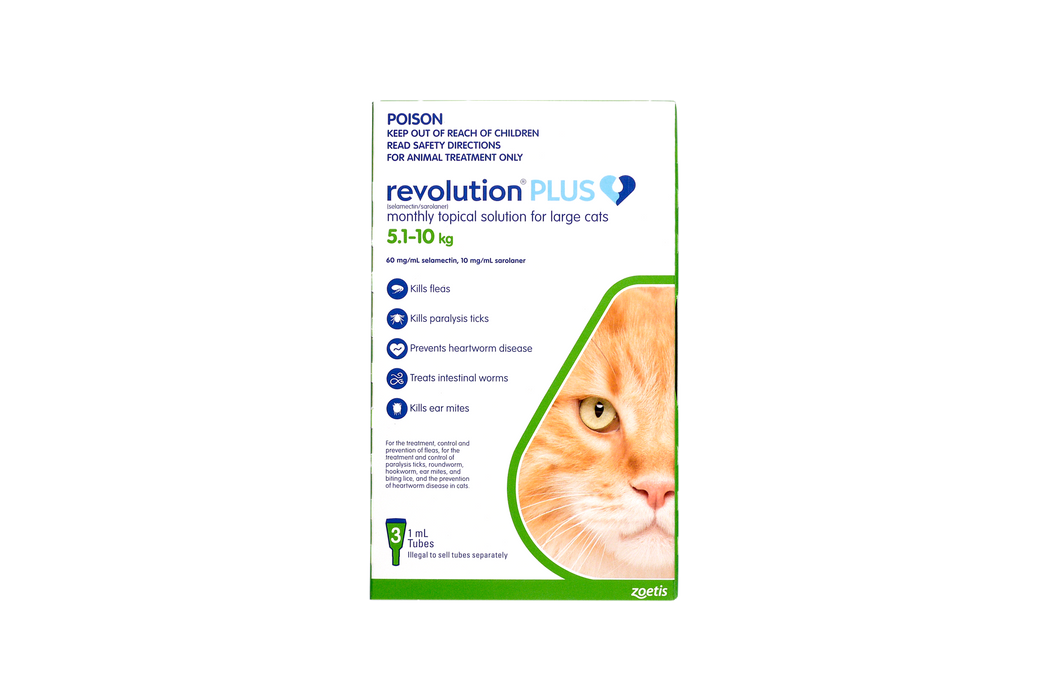 Revolution Plus Green Large Cat 5.1-10kg [Sz:3pk]