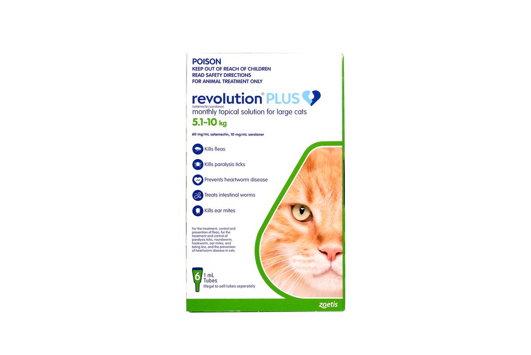 Revolution Plus Green Large Cat 5.1-10kg [Sz:6pk]