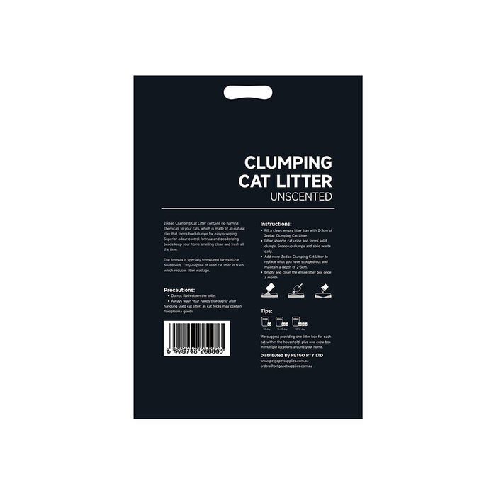 Zodiac Clumping Cat Litter [Sz:6kg Cl:Unscented]