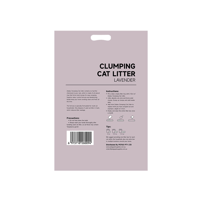 Zodiac Clumping Cat Litter [Sz:6kg Cl:Lavender]