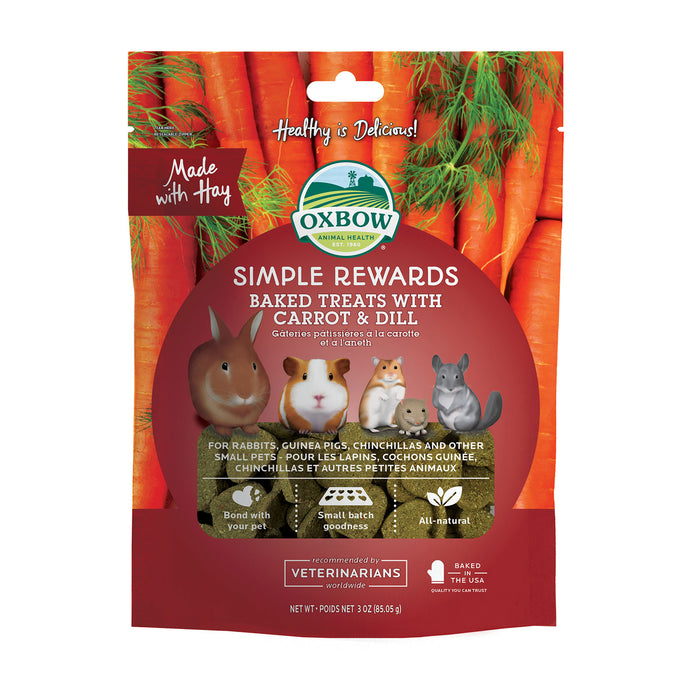 Oxbow Simple Rewards Carrot & Dill Treats [Sz:85g]
