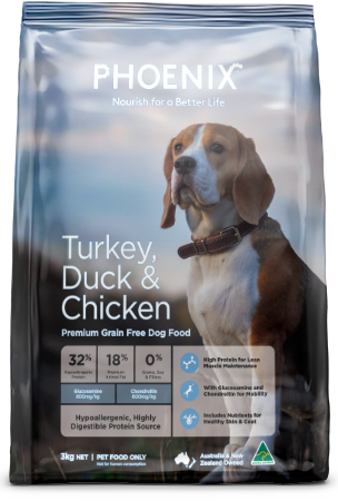 Phoenix Turkey, Duck & Chicken Adult Dog Food [Sz:3kg]