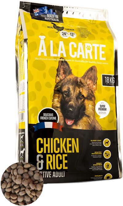 A La Carte Dry Dog Food Adult Medium to Large Breed Smoked Chicken & Rice [Sz:18kg]
