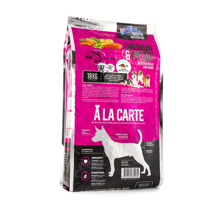 A La Carte Dry Dog Food All Active Breed Salmon & Potato (Low Grain) [Sz:18kg]