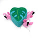 Zippy Paws - Zippy Burrows Burrow Interactive Dog Toy 3 Flamingos in Monstera Leaf 