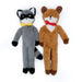 Zippy Paws - Fluffy Peltz Plush Squeaker Dog Toy Racoon & Chipmunk [Sz:2 Pack]