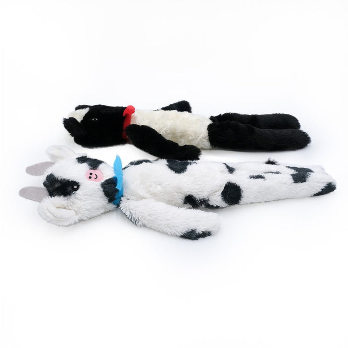 Zippy Paws - Fluffy Peltz Plush Squeaker Dog Toy Sheep & Cow [Sz:2 Pack]