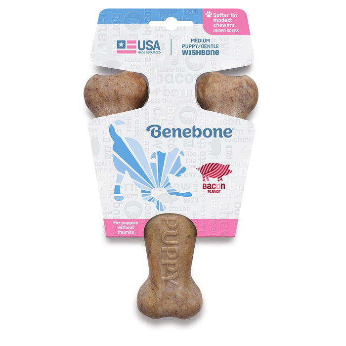 Benebone Puppy Wishbone [Sz:Medium Cl:Bacon]