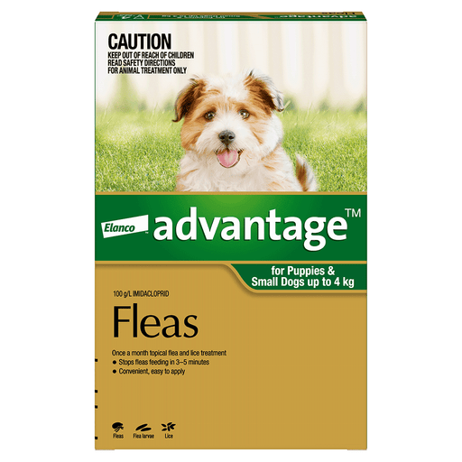 Advantage Small Dog 0-4kg [Sz:6pk Cl:Green]