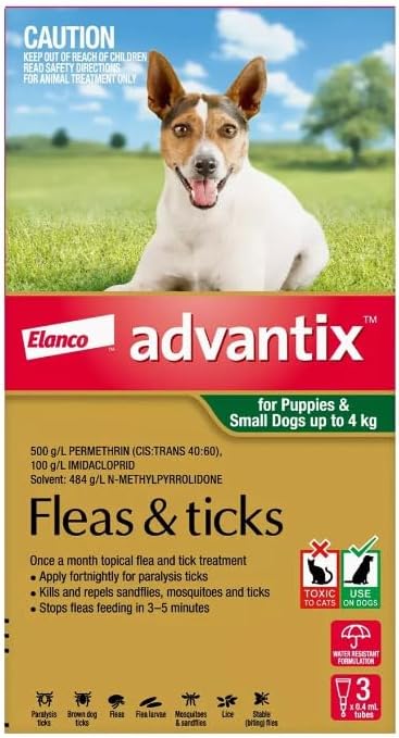 Advantix Small Dog 0-4kg [Sz:3pk Cl:Green]