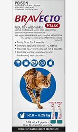 Bravecto Plus Spot On Medium Cat 2.8-6.25kg [Sz:2pk Cl:Blue]
