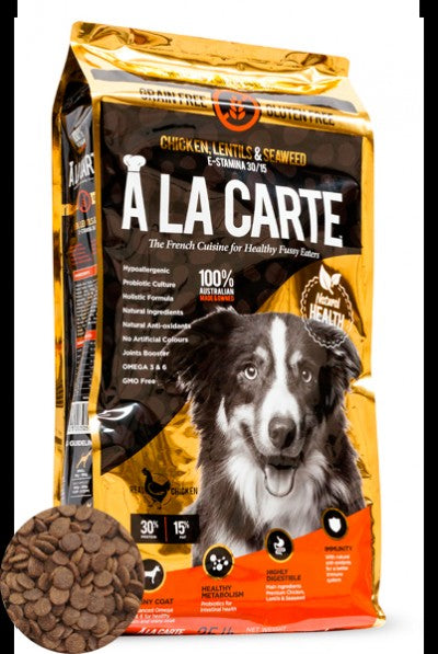 A La Carte Grain Free Dry Dog Food Adult Chicken Lentils & Seaweed