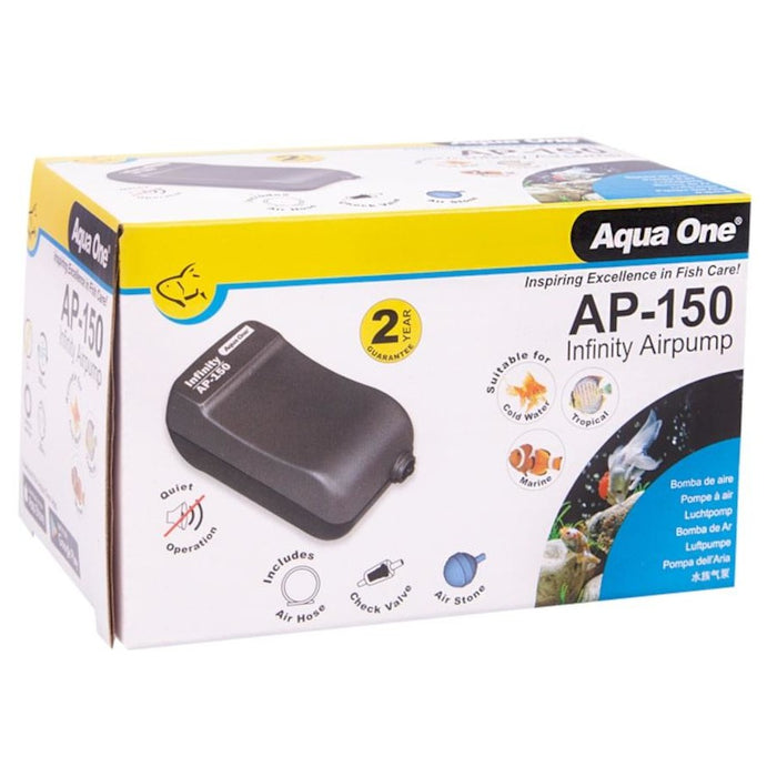 Aqua One Infinity AP150 Air Pump Single 100LH With Airline Kit