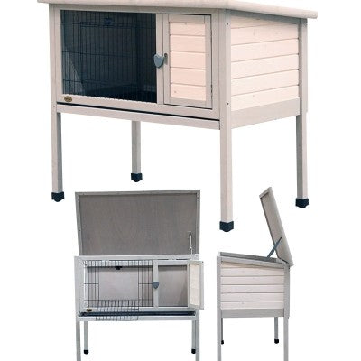 Pet One Rabbit Hutch n Run [Sz:104 x 62.7 x 91.1cm]