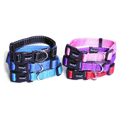 Pet One Reflective Collars [Sz:35-50cm 20mm Cl:Pink]