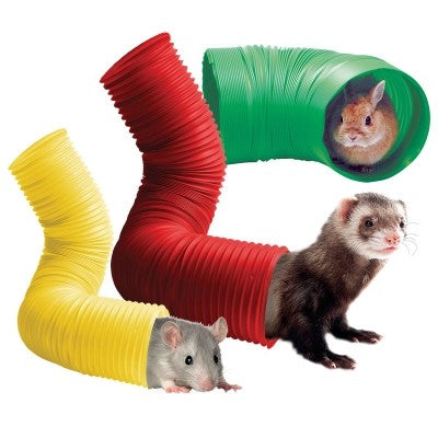 Pet One Small Animal Tunnel [Sz:5cm D x 35cm L Cl:Yellow]