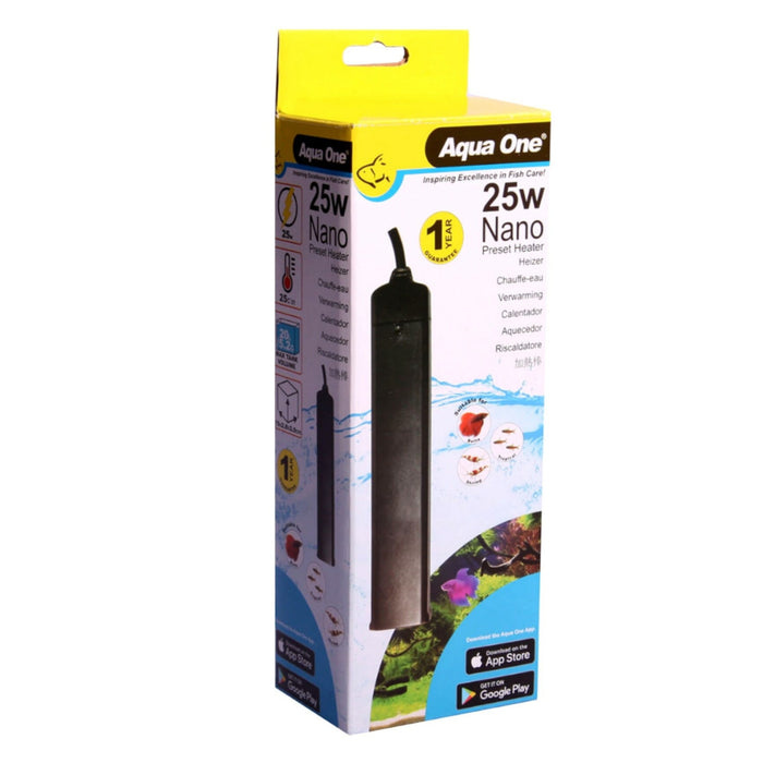 Aqua One Heater Plastic Nano Preset [W:25W]