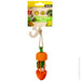 Pet One Veggie Wood Carrot Carousel Orange (DISC) [Sz:13cm]