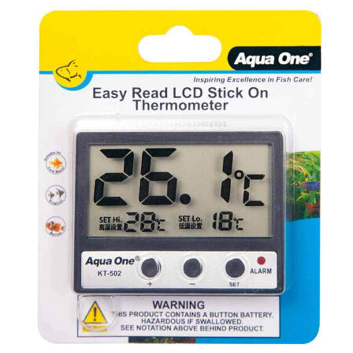 Aqua One LCD Stick On Thermometer