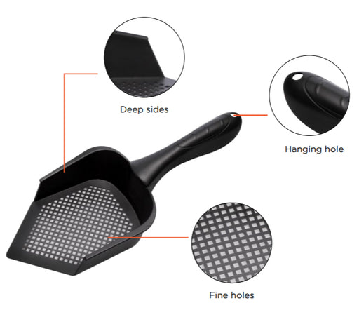 Reptile One Sand Sieve Plastic Corner Scoop 