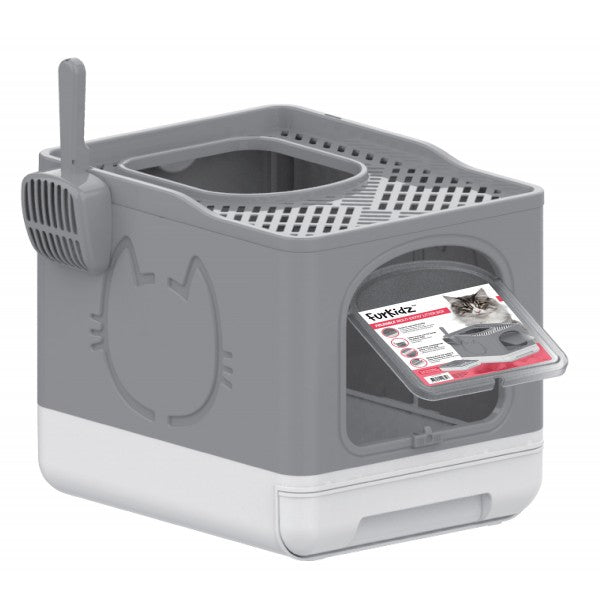Furkidz Portable Enclosed Cat Litter Box