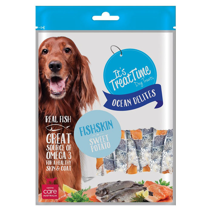 It's Treat Time Meat Delites Fish Skin & Sweet Potato [Sz:100g]