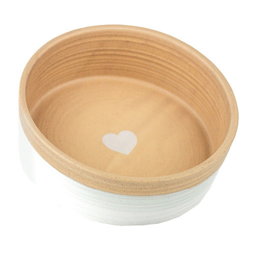 Barkley & Bella Dog Bowl Ceramic Love Heart