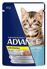 Advance Wet Cat Food Pouches Kitten Jelly Chicken [Sz:85g]