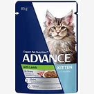 Advance Wet Cat Food Pouches Kitten Lamb In Gravy [Sz:85g]