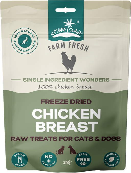 Nature Island Freeze Dried Chicken Breast Raw Treats [Sz:80g]