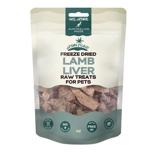 Nature Island Freeze Dried Lamb Liver Raw Treats [Sz:80g]