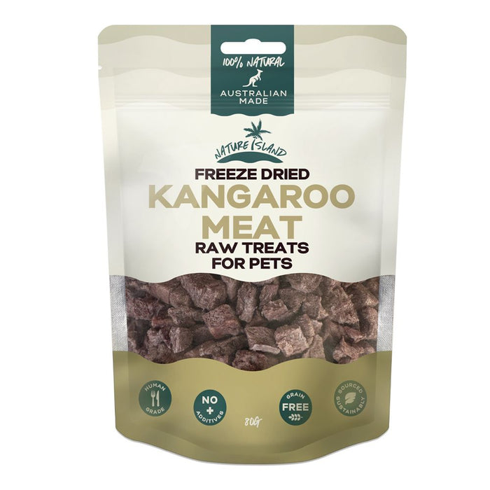 Nature Island Freeze Dried Kangaroo Meat Raw Treat [Sz:80g]