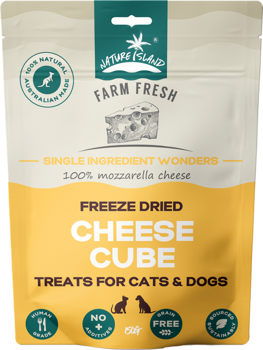 Nature Island Freeze Dried Cheese Cube Raw Treats [Sz:80g]