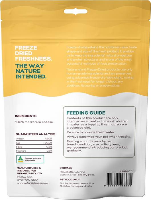 Nature Island Freeze Dried Cheese Cube Raw Treats [Sz:80g]