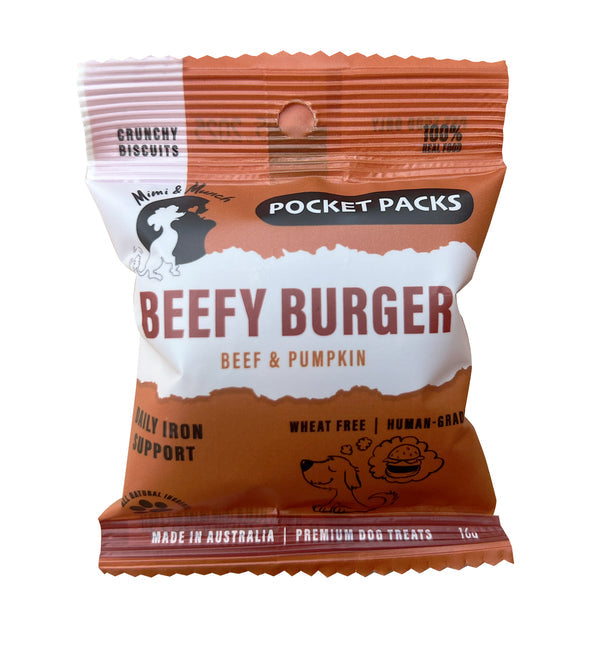 Mimi & Munch Beefy Burger Pocket Pack [Sz:16g]