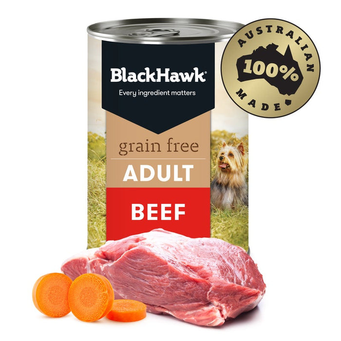 Black Hawk Grain Free Wet Dog Food Adult Beef Canned