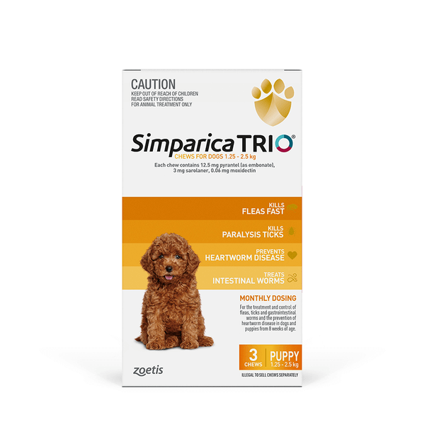 Simparica Trio Puppy 1.25-2.5kg