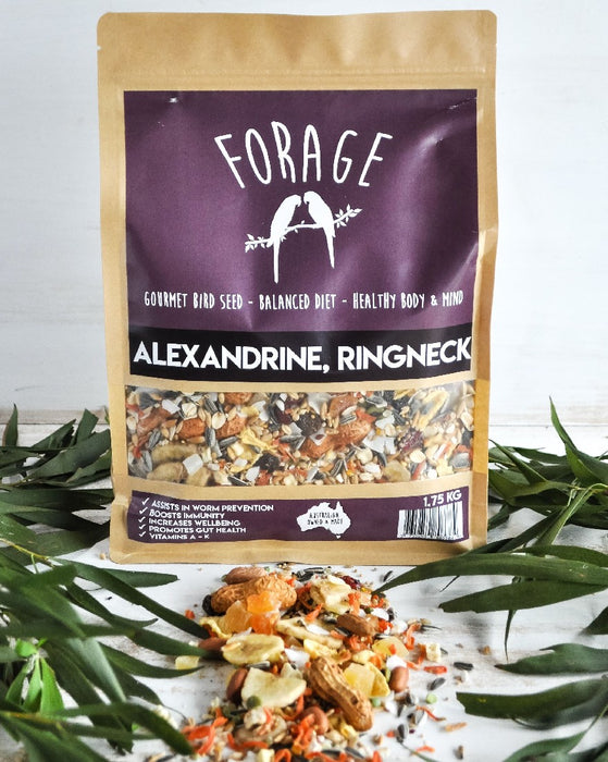 Forage Alexandrine and Ringneck Gourmet Seed