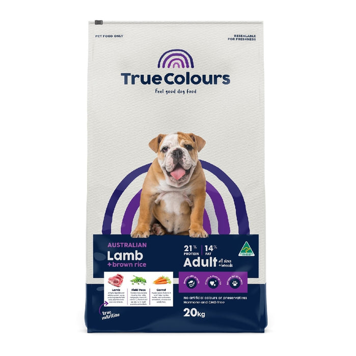True Colours Adult Lamb & Brown Rice Dry Dog Food