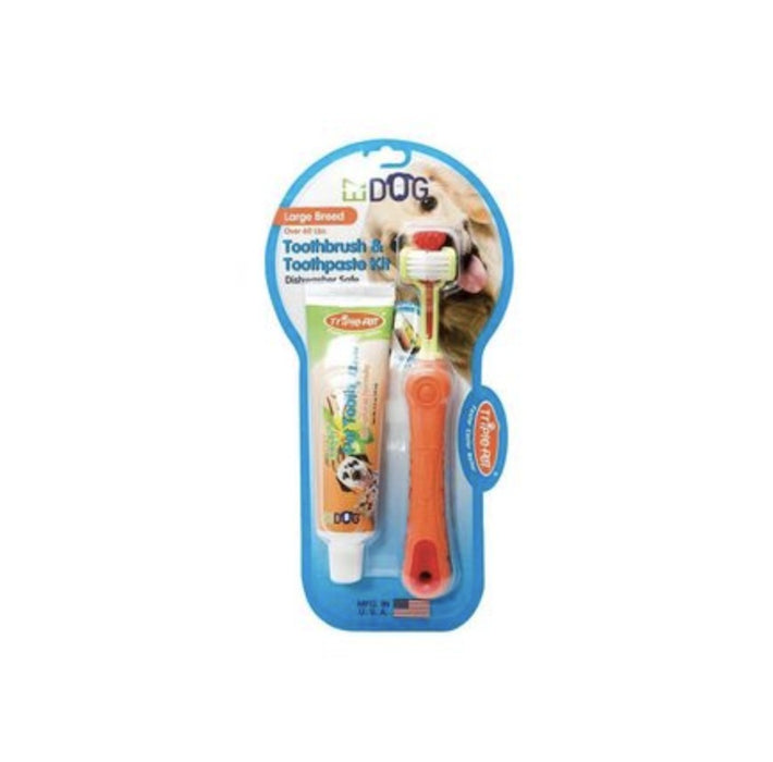 Triple Pet Toothbrush and Toothpaste Kit