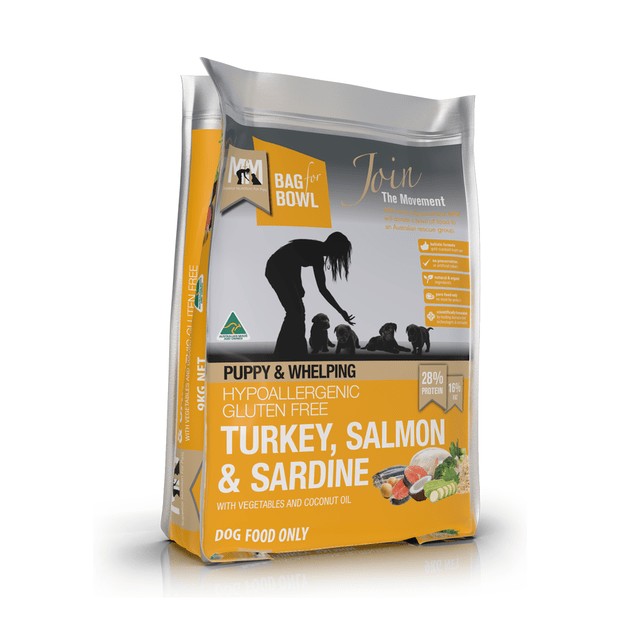 Meals For Mutts Puppy Turkey & Salmon & Sardine Grain Free, Gluten Free Dry Dog Food