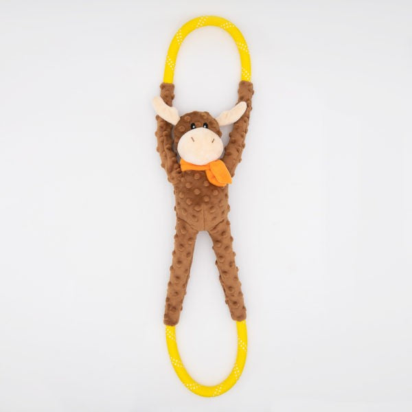 Zippy Paws RopeTugz Squeaker With Rope Moose