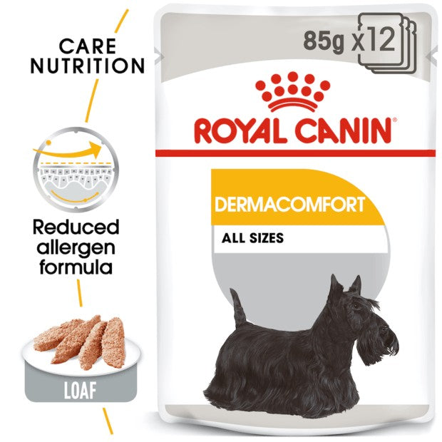 Royal Canin Dermacomfort Loaf Adult Wet Dog Food Pouches