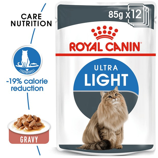 Royal Canin Ultra Light Gravy Wet Cat Food Pouches